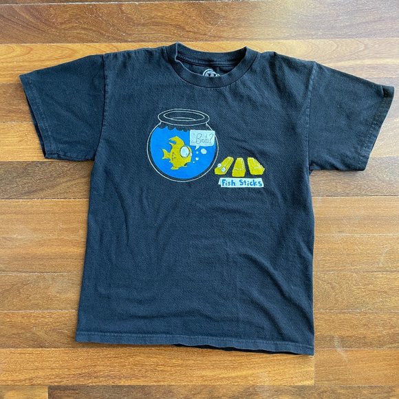 Bob?  Fish Sticks Ironic T-shirt Sz L - Picture 2 of 4